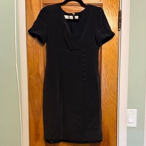 Dana Buchman Black Button-Accent Mini Dress